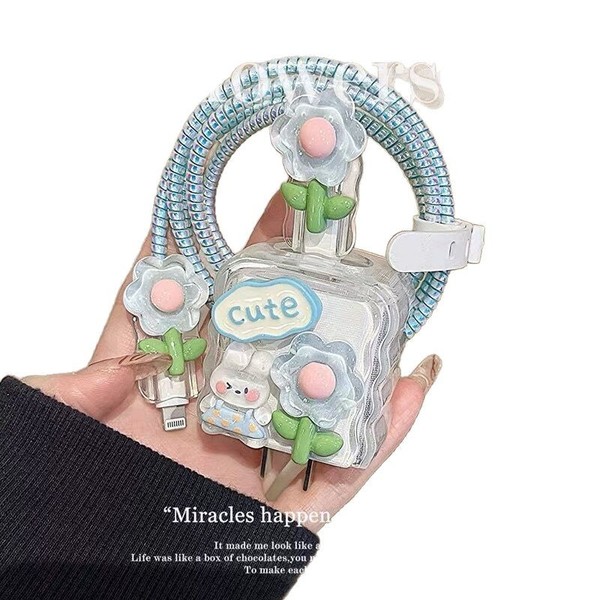 Charger Protective Cover Transparent Charging Head Shell Data Cable Cover Regular Model - Image 2